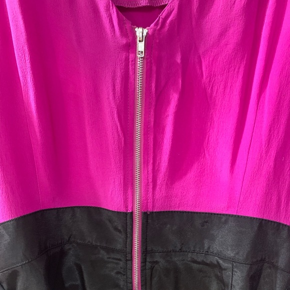 Aryn K. Pink Top Black Ruffled Skirt Dress with Sash Small - Picture 6 of 8